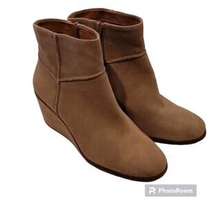 NWOB Lucky Brand Zollini Wedge Booties, 9.5